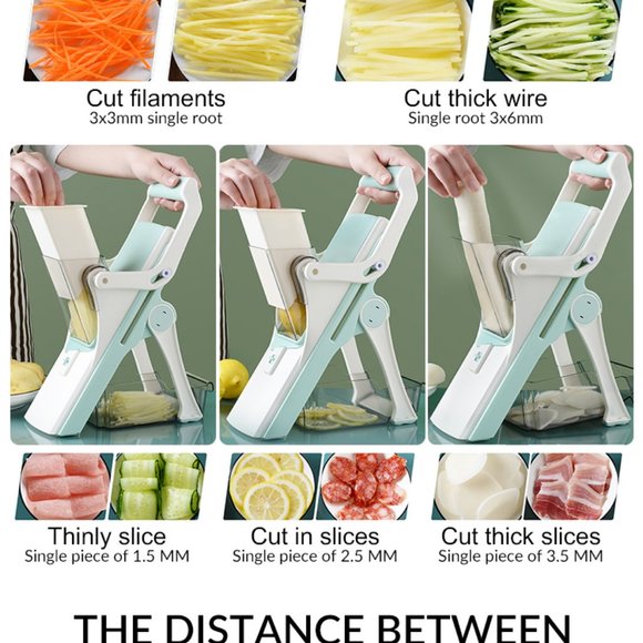 Pro Chef 5 In 1 Cutter Kitchen Multifunction Vegetable Chopper Manual Food - Picture 8 of 15